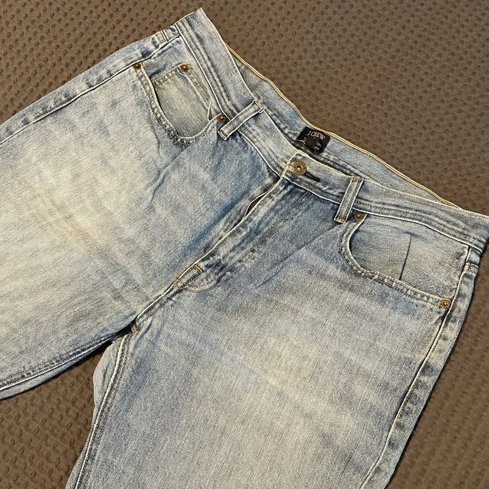Mens J Crew Sutton Straight-Fit Jean in Light Wash 35x32